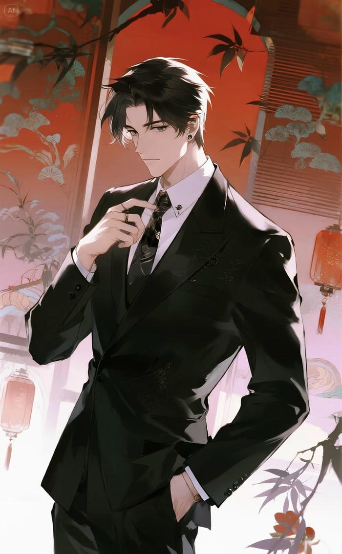 Hình ảnh tổng tài anime phong thái CEO