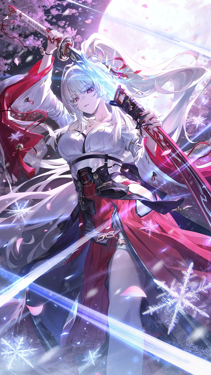 Hình anime nữ cầm kiếm cực ngầu