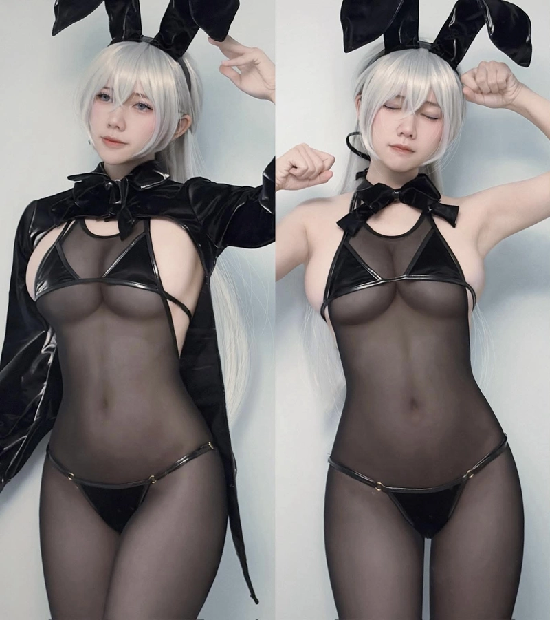 Hình arisa nguyễn bikini tai thỏ cực yêu