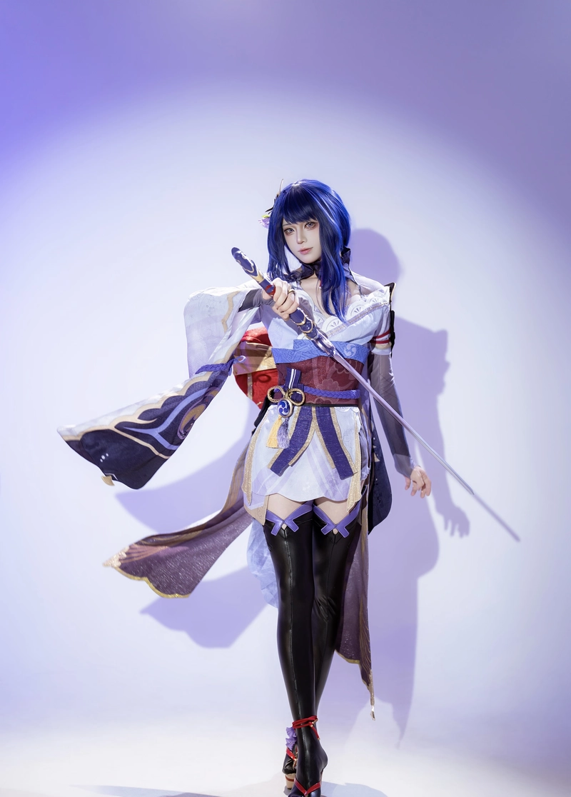 Hình chi tiết trang phục cổ trang cosplay rõ ràng ánh sáng