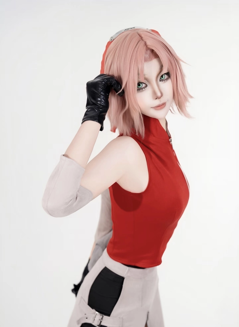 Hình góc chụp sáng nổi bật cosplay Sakura