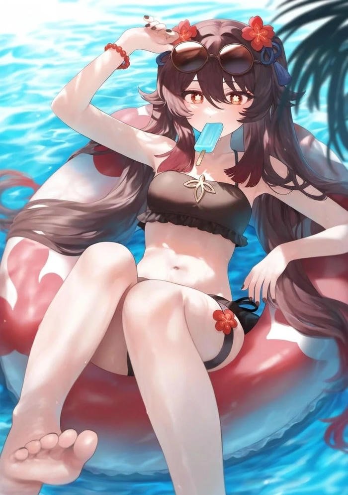 Hình nền gái anime mlem với màu sắc tươi sáng