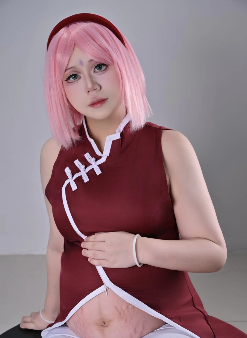 Hình nữ anime cuốn hút cosplay Sakura đẹp