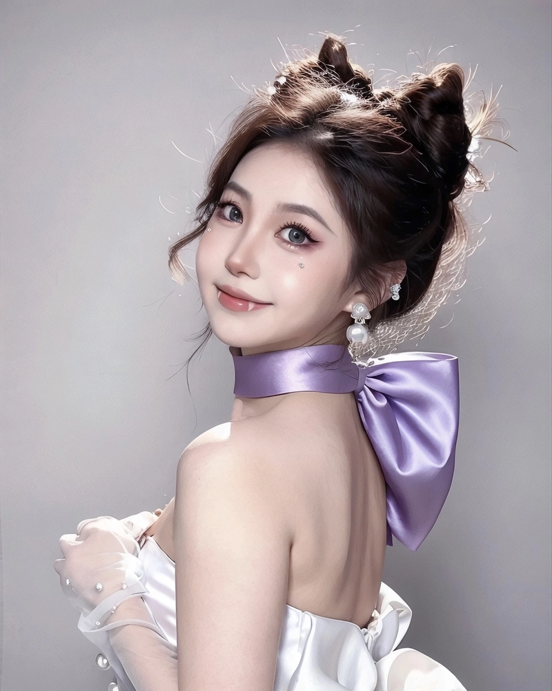 Hình trang phục mèo cosplay với màu sắc hài hòa nhẹ
