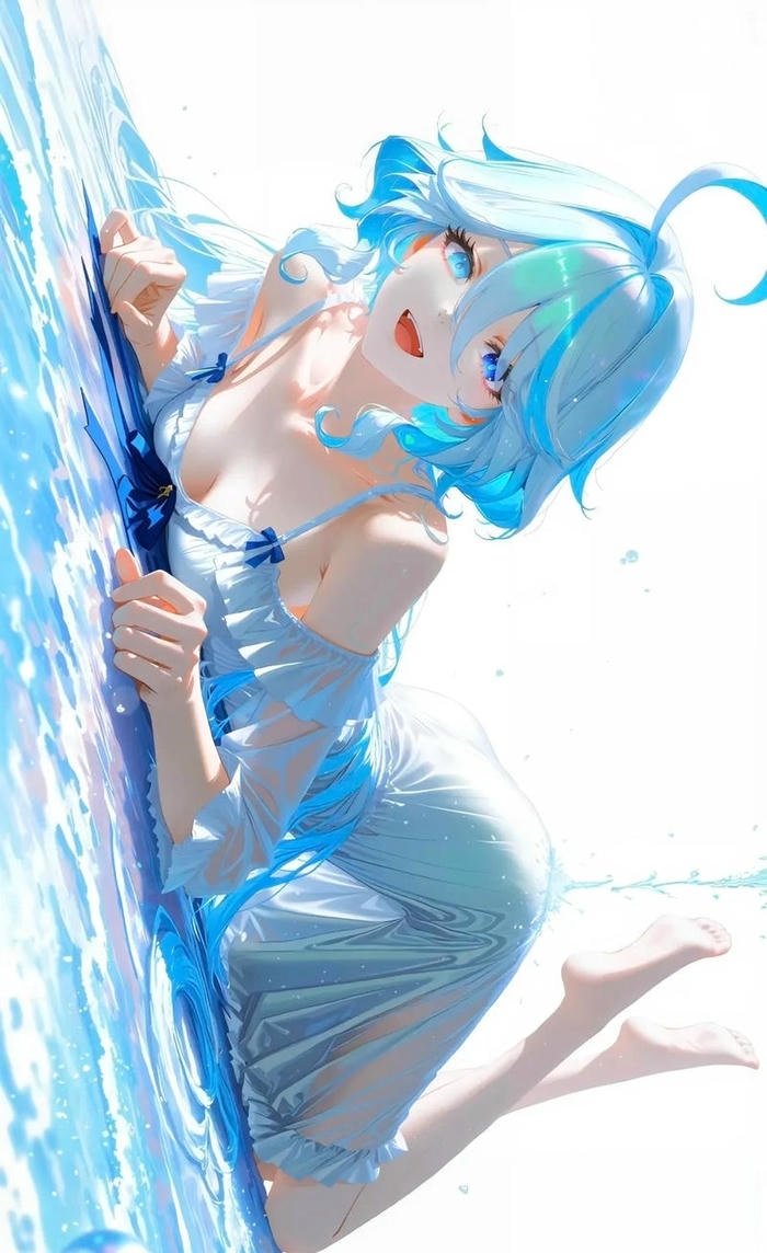 Khoảnh khắc nhân vật nữ anime mlem với nụ cười nhẹ