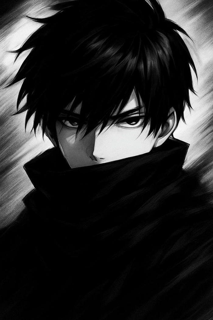 Mẫu ảnh tông tối anime nam ngầu