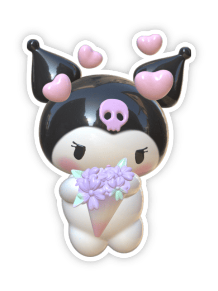 Sticker bong bóng Kurumi cá tính sắc sảo