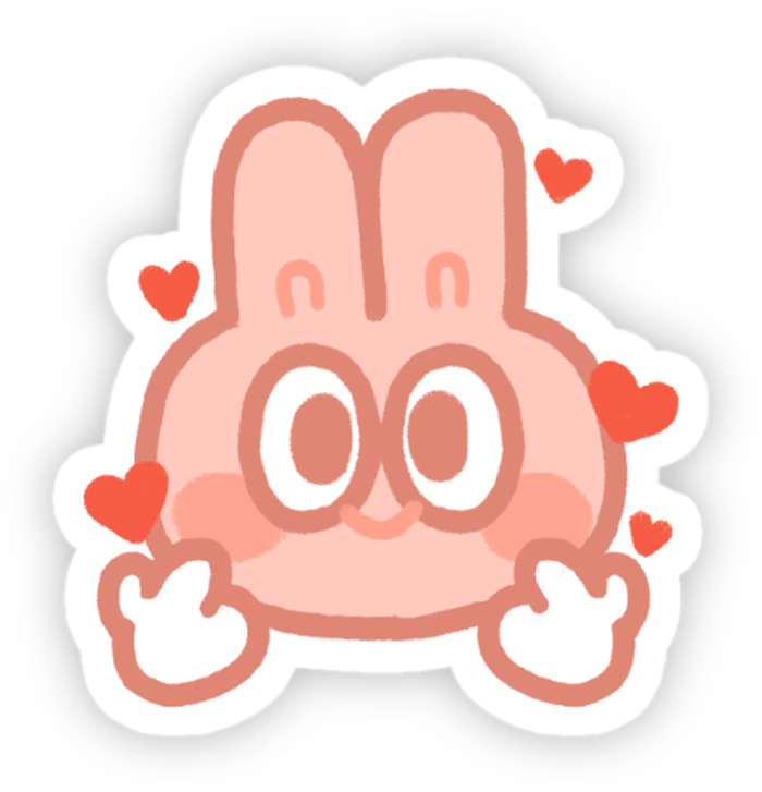 Sticker cute dễ thương bắn tim