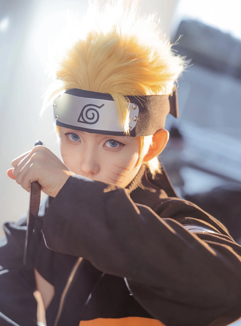 Trai đẹp cosplay tóc vàng nổi bật Naruto