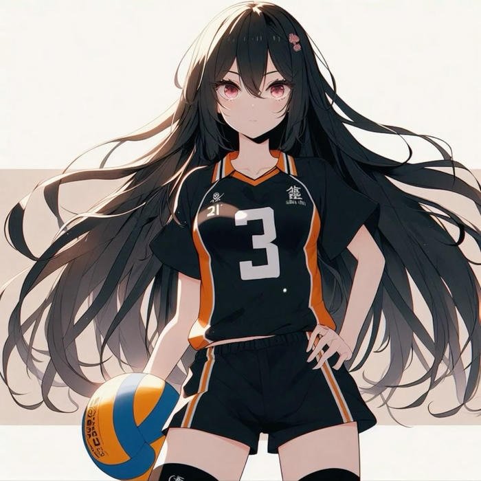 ảnh anime bóng chuyền dáng đứng đẹp