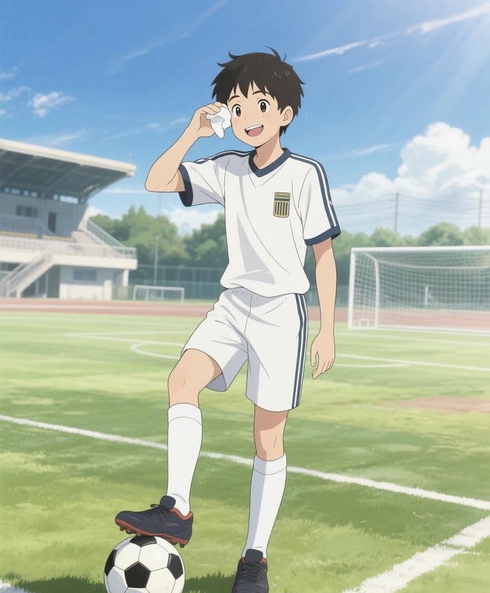 ảnh anime bóng đá chiến thắng vang