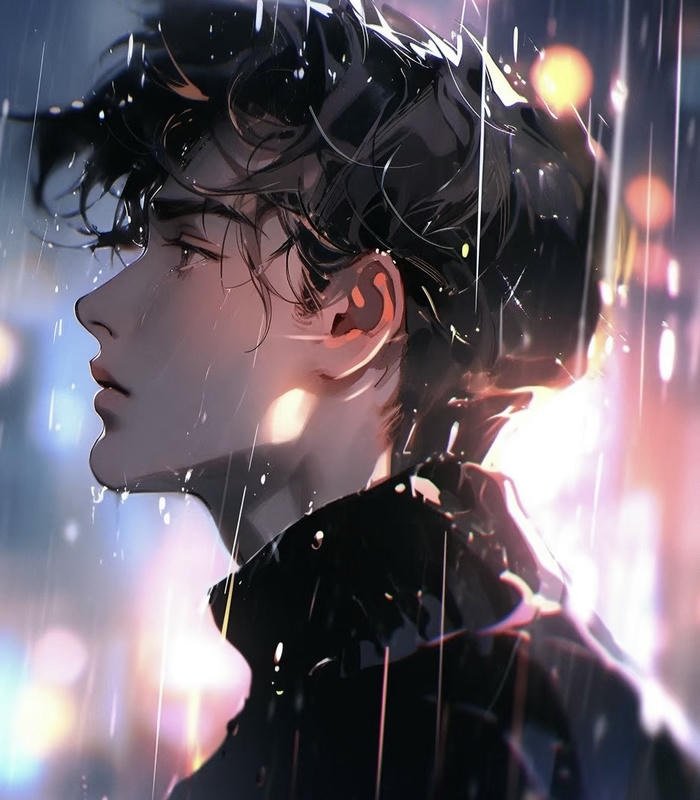 ảnh anime buồn vì tình yêu mưa