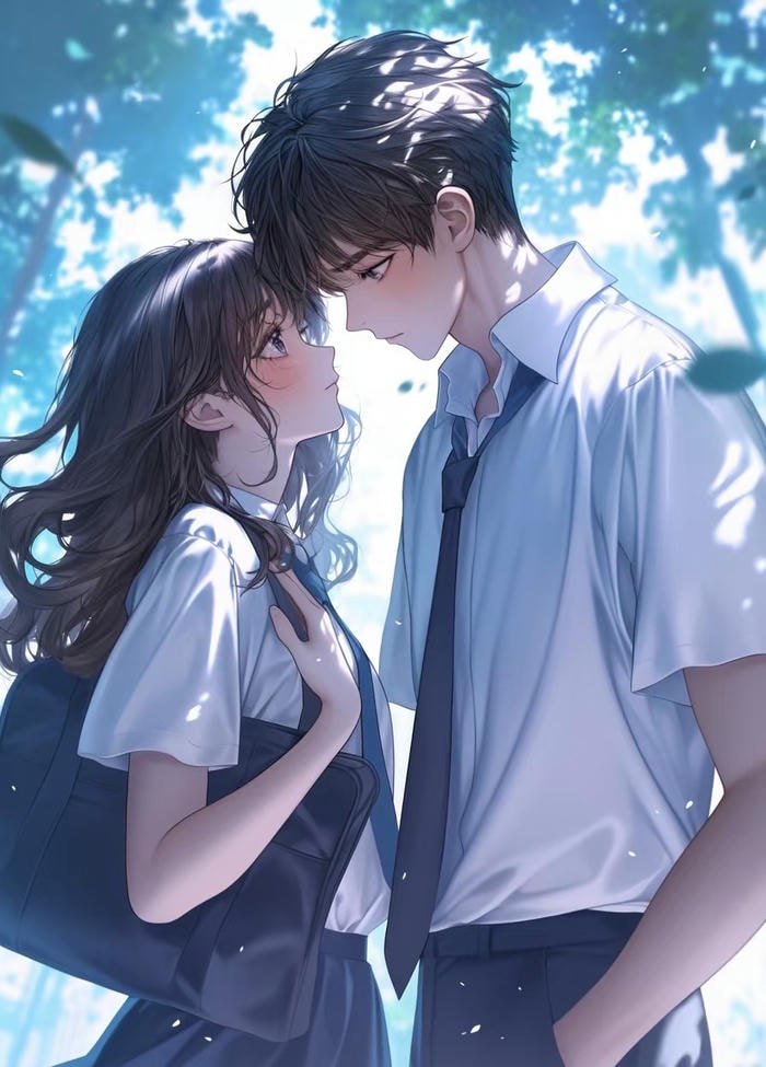 ảnh anime cặp đôi tình yêu học đường