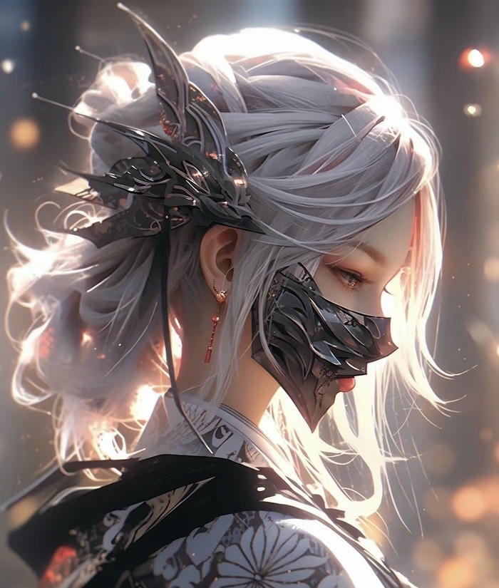 ảnh anime che mặt góc nghiêng