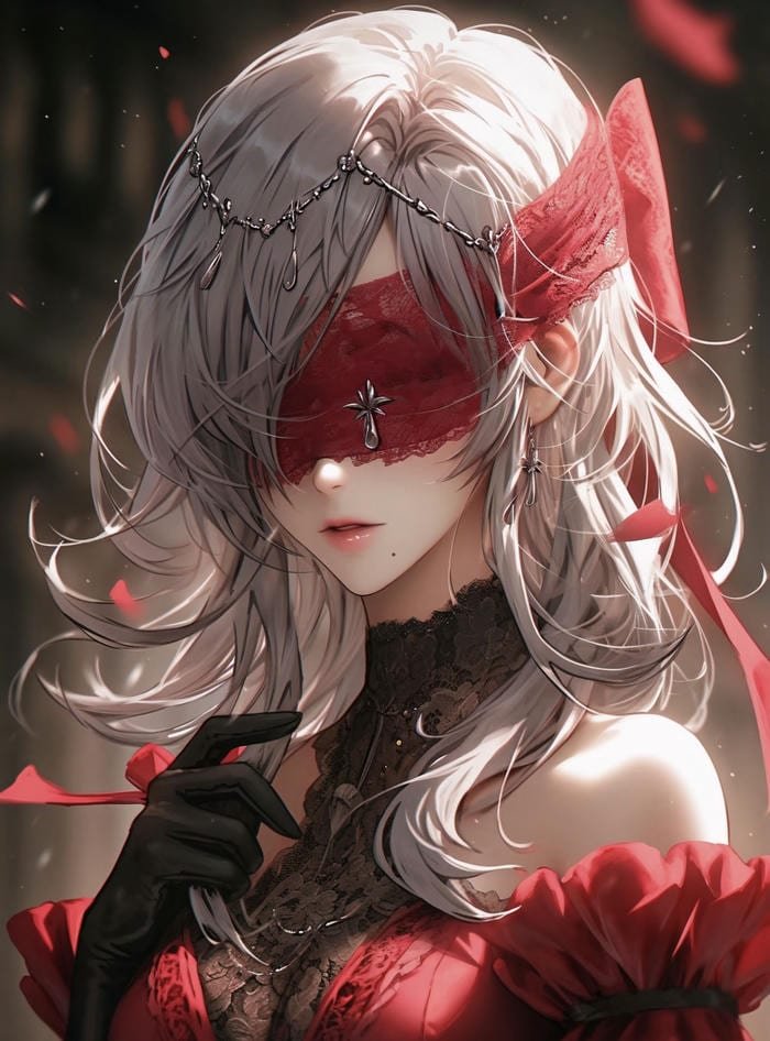 ảnh anime che mặt trầm tư