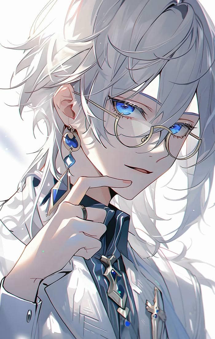 ảnh anime đeo kính phong thái chững chạc