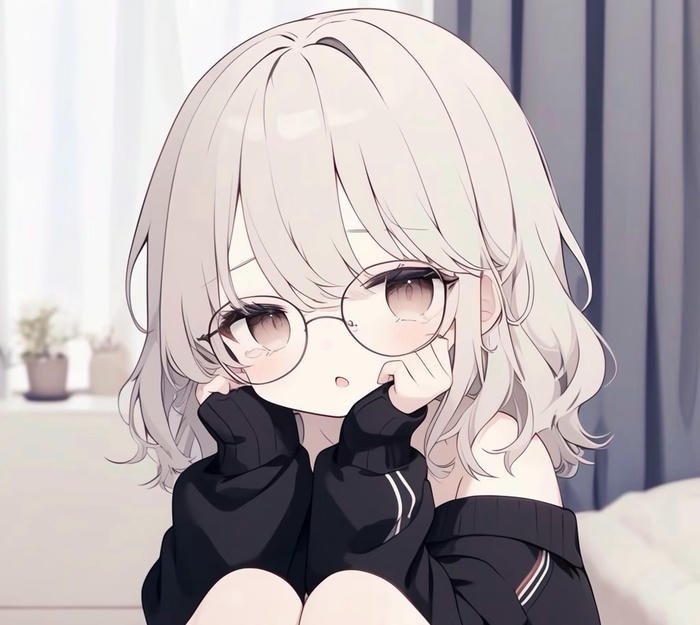 ảnh anime đeo kính tạo hình nhẹ nhàng