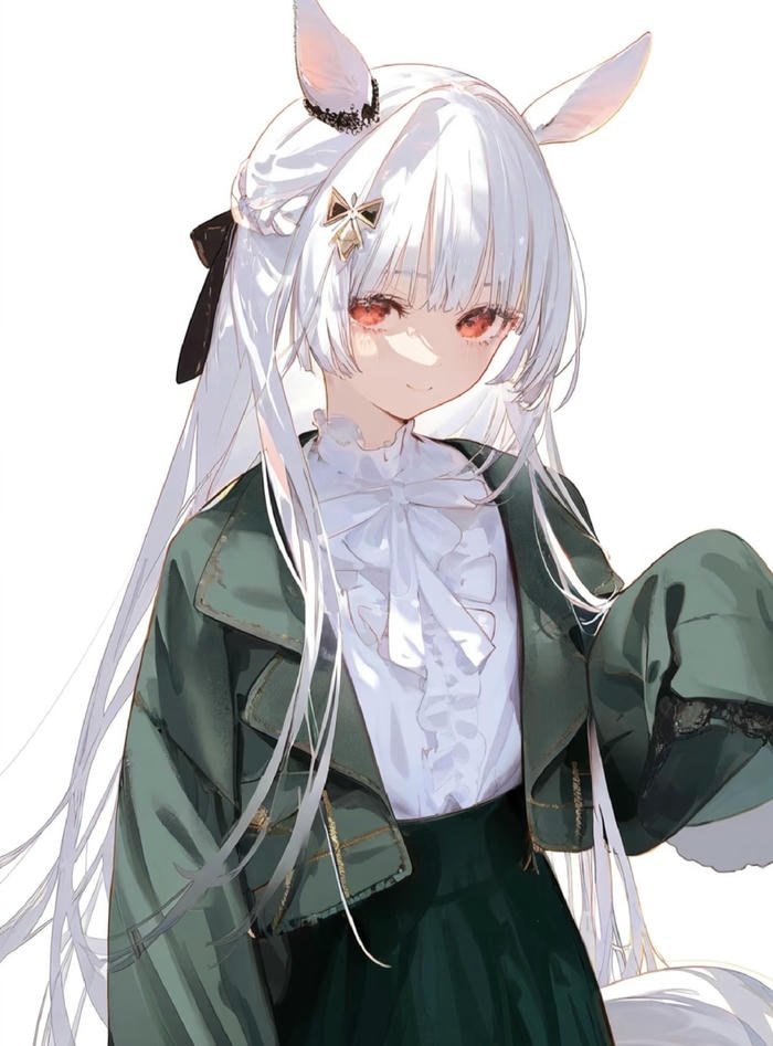 ảnh anime girl tóc trắng tinh khiết