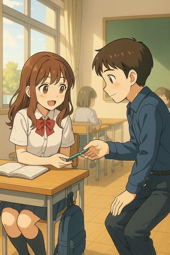 ảnh anime học đường cho mượn đồ