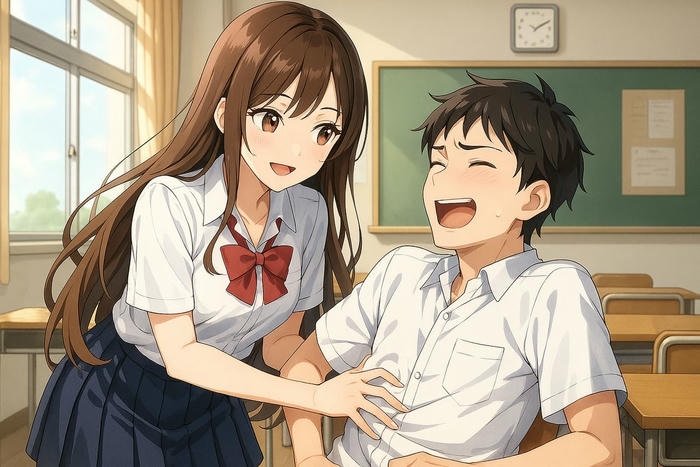 ảnh anime học đường chọc vui nhau