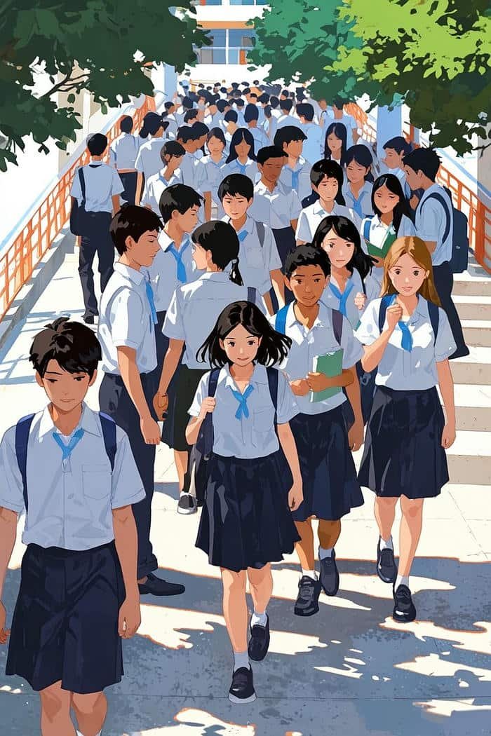 ảnh anime học đường đời thường