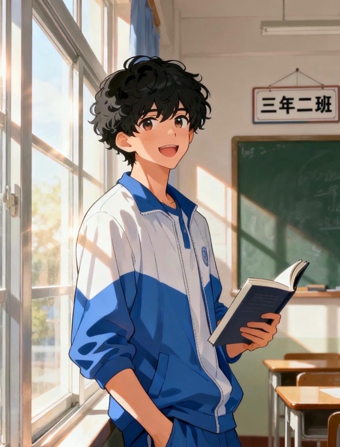 ảnh anime học sinh nam trong lớp học