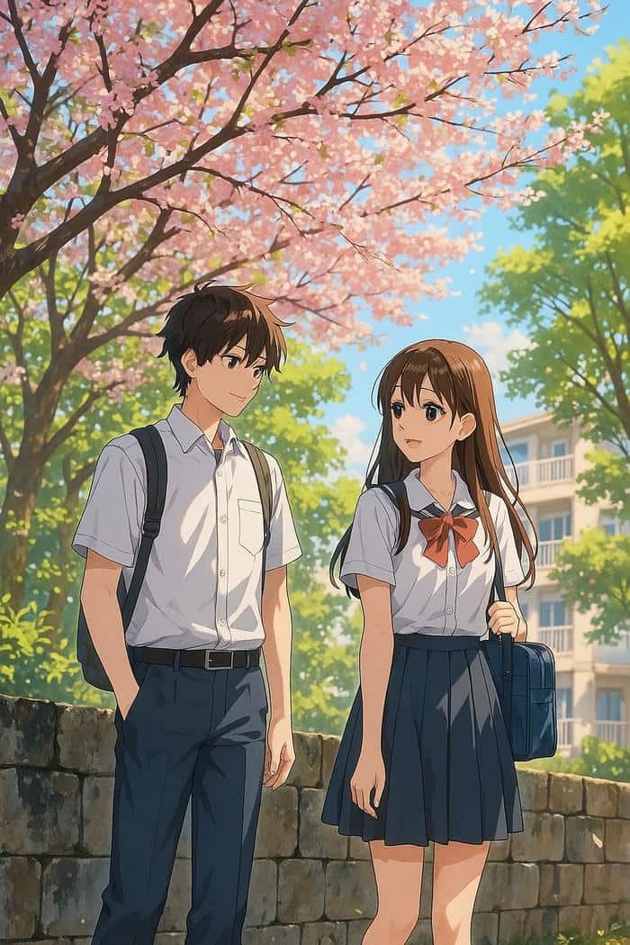 ảnh anime học sinh phong cách đời thường gần gũi