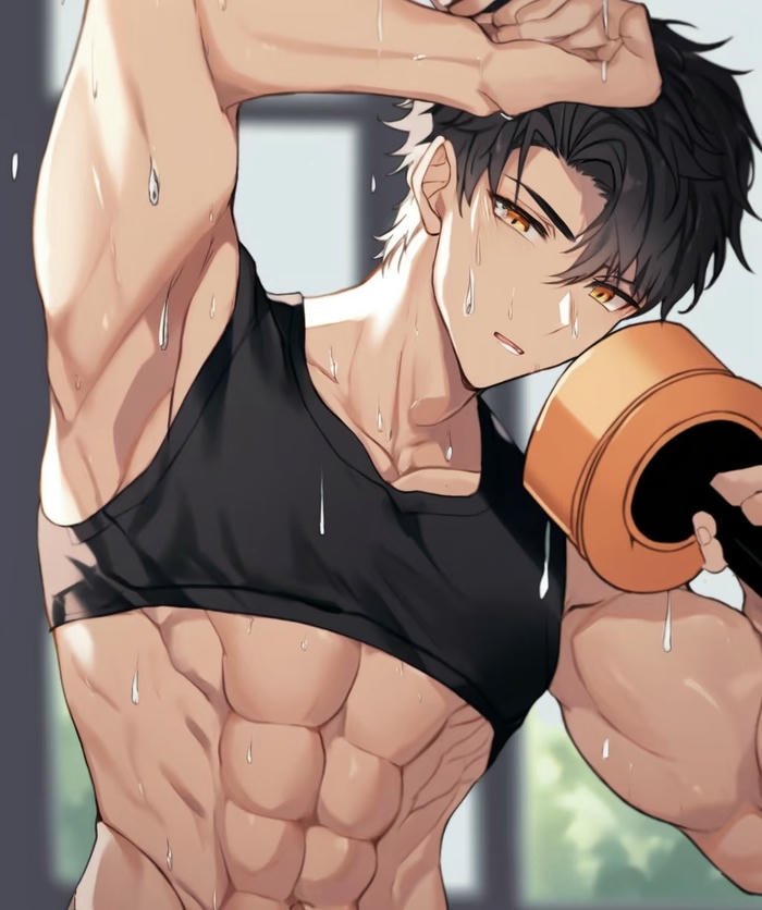 ảnh anime nam 6 múi ánh nhìn sắc