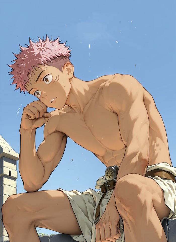 ảnh anime nam 6 múi dáng người mạnh mẽ