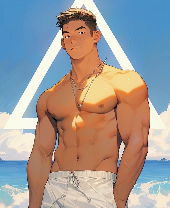 ảnh anime nam 6 múi dáng thể thao