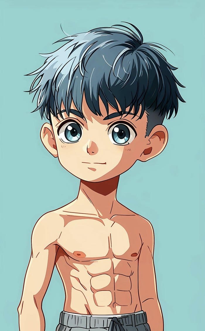 ảnh anime nam 6 múi thân hình đẹp