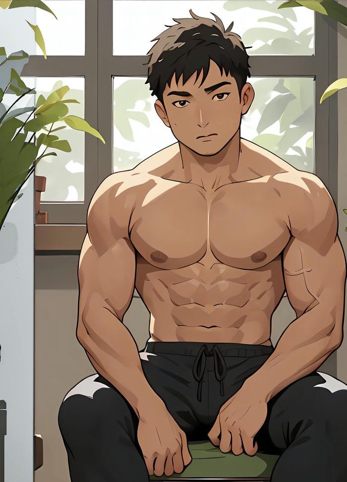 ảnh anime nam 6 múi vóc dáng chuẩn