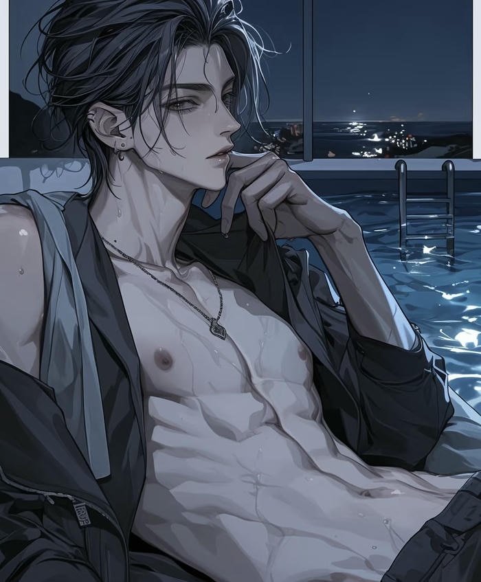 ảnh anime nam cơ bụng săn chắc