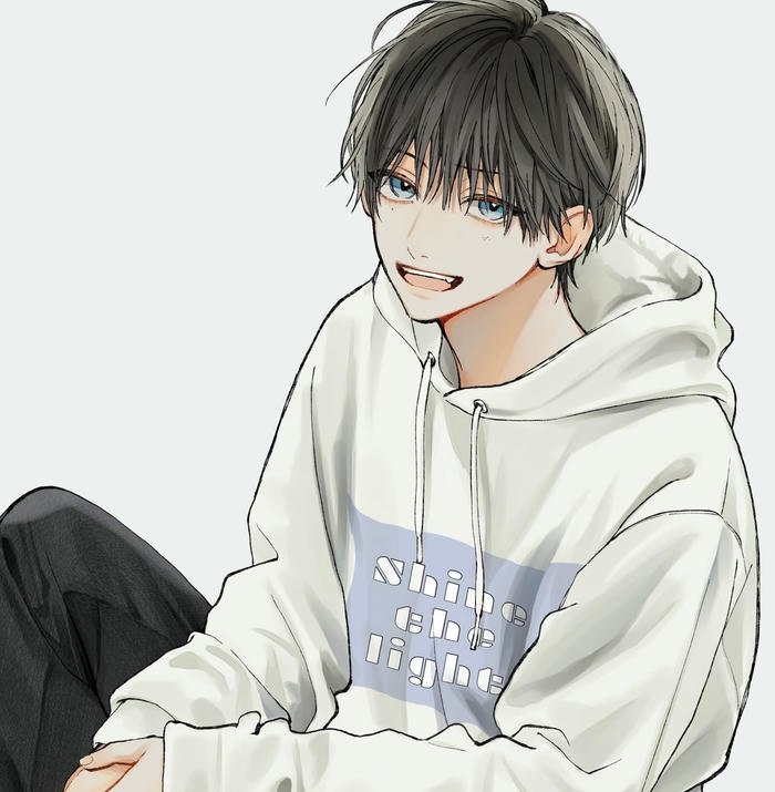 ảnh anime nam cười duyên đáng yêu