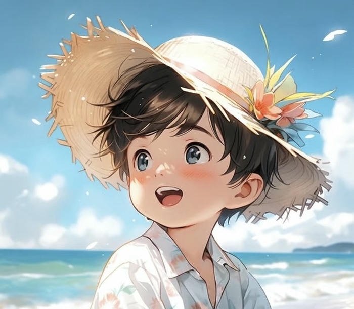 ảnh anime nam cute biểu cảm tươi