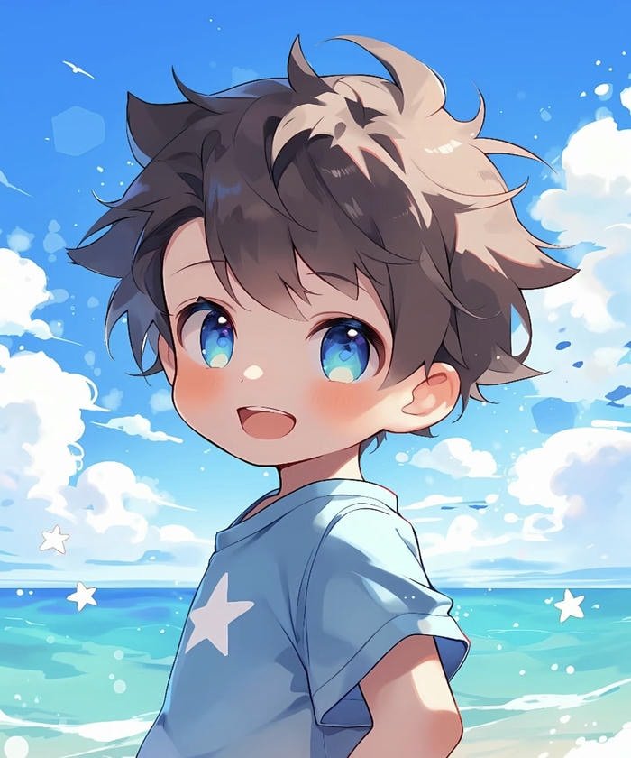 ảnh anime nam cute nụ cười