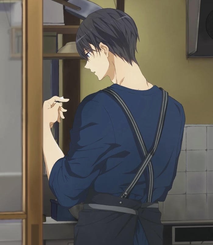 ảnh anime nam đang nấu ăn