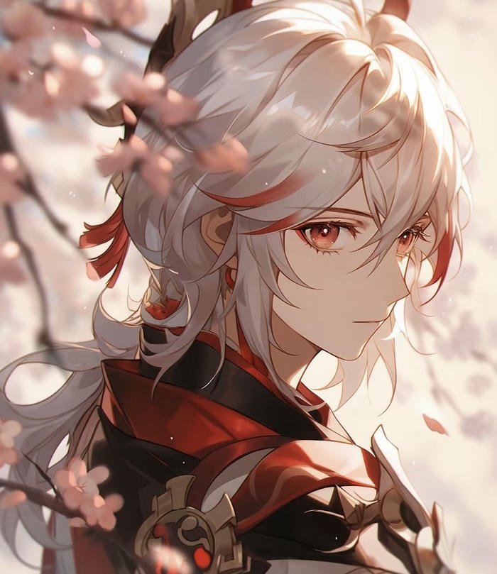 ảnh anime nam tóc trắng huyền bí