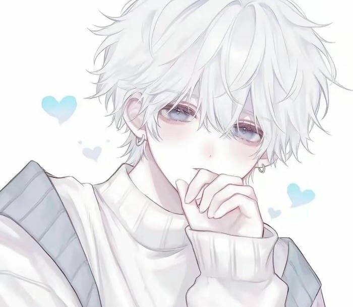 ảnh anime nam tóc trắng lạnh giá