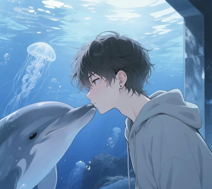 ảnh anime nam trong thủy cung