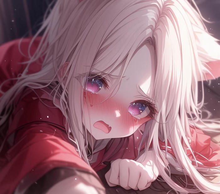 ảnh anime nữ buồn ánh mắt rũ xuống