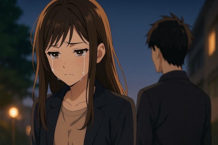 ảnh anime nữ buồn biểu cảm suy sụp