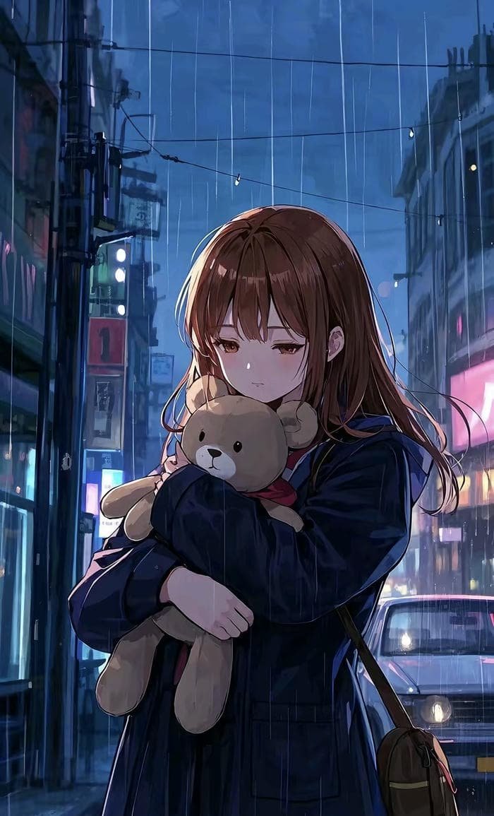 ảnh anime nữ buồn lặng sâu mỏi mệt