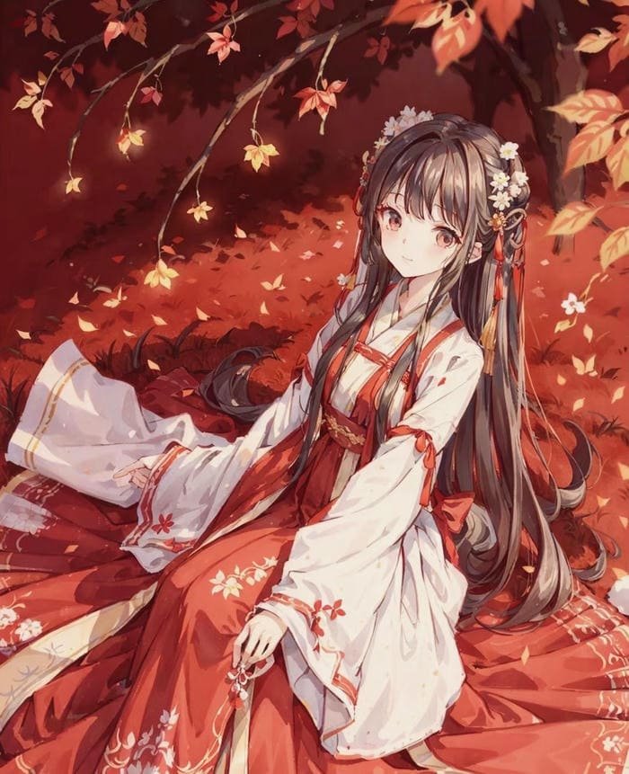ảnh anime nữ cổ trang vóc dáng thanh mảnh