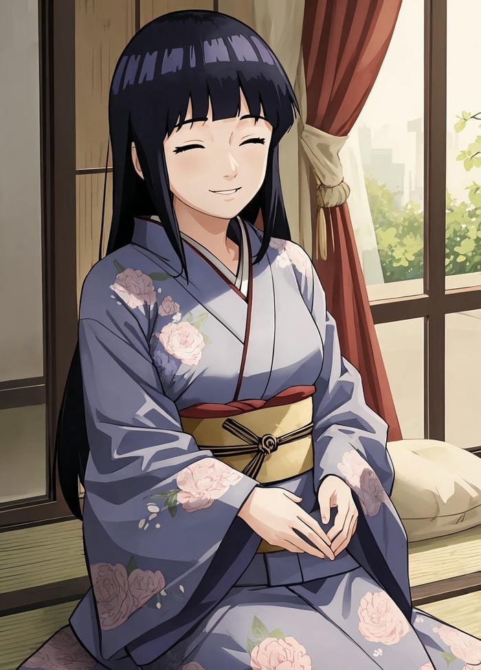 ảnh anime nữ kimono đơn giản