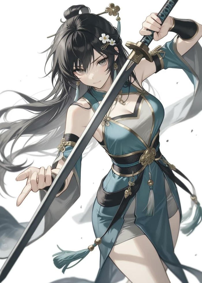 ảnh anime nữ ngầu dùng kiếm