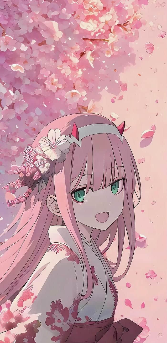 ảnh anime nữ tóc hồng căng tràn sinh khí