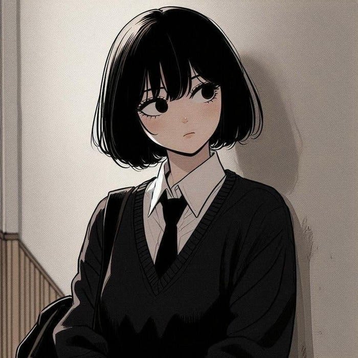 ảnh anime nữ tóc ngắn diện hình sắc sảo