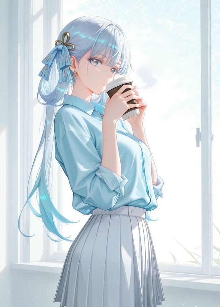 ảnh anime phong cách đơn giản công sở
