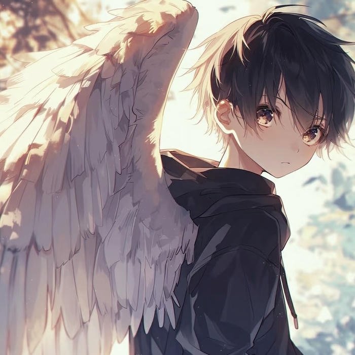 ảnh avatar anime nam có đôi cánh